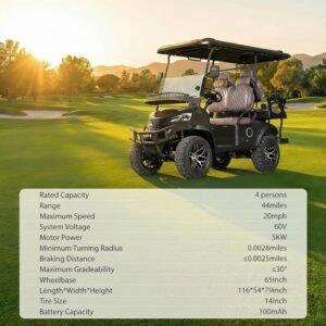 GIYI 4-Seater Electric Golf Cart – Hotel & Farm Edition – charging port view